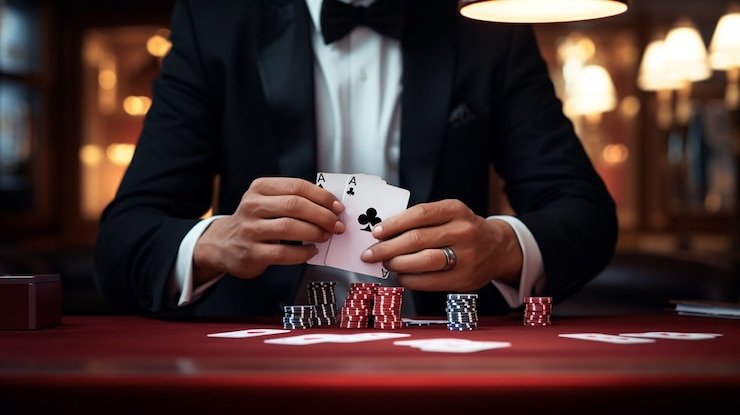 Studio live-dealer rapi777 dengan dealer profesional menjalankan pertandingan blackjack dan roulette secara real-time